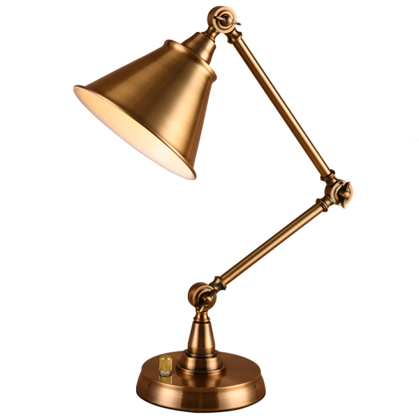 20TH C.FACTORY FILAMENTI TABLE LAMP ANTIQUE BRASS